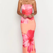 IMPRESSION FLORALE ORANGE