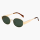 Montura dorada | Lentes verdes