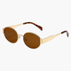 Montura dorada | Lentes marrones