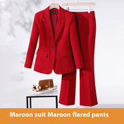 COMBINAISON ET PANTALON ROUGE POURPRE