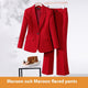COMBINAISON ET PANTALON ROUGE POURPRE
